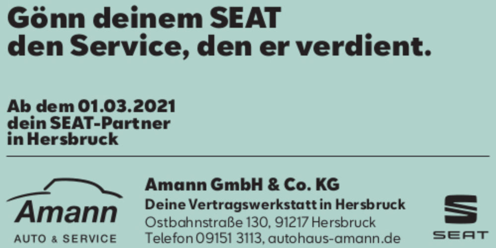 Seat- und Cupra-Vertrags- <br/>werkstatt ab 01.03.2021